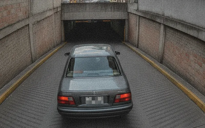 Cámara en la entrada de un parqueadero