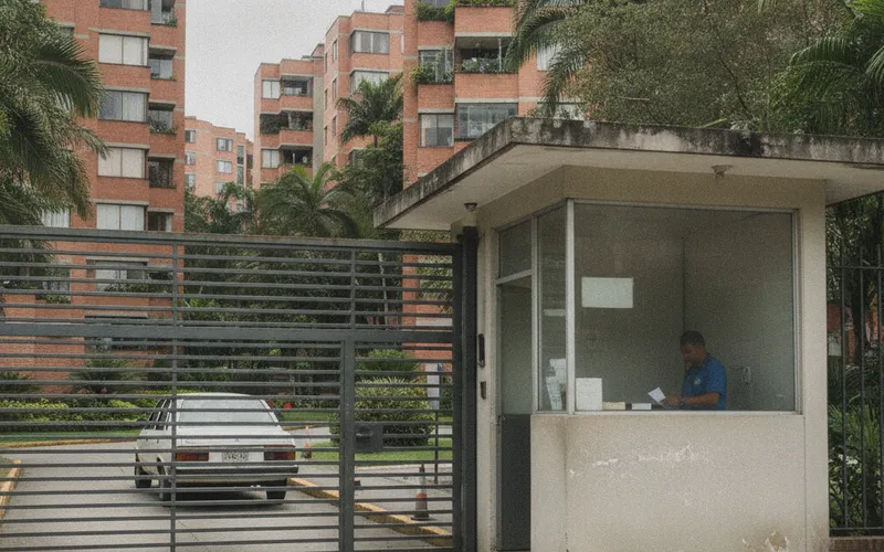 Portería vehicular de un conjunto residencial